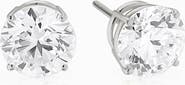Oradina 14K Solid Gold Luminous 4 Carat Lab Diamond Large Studs