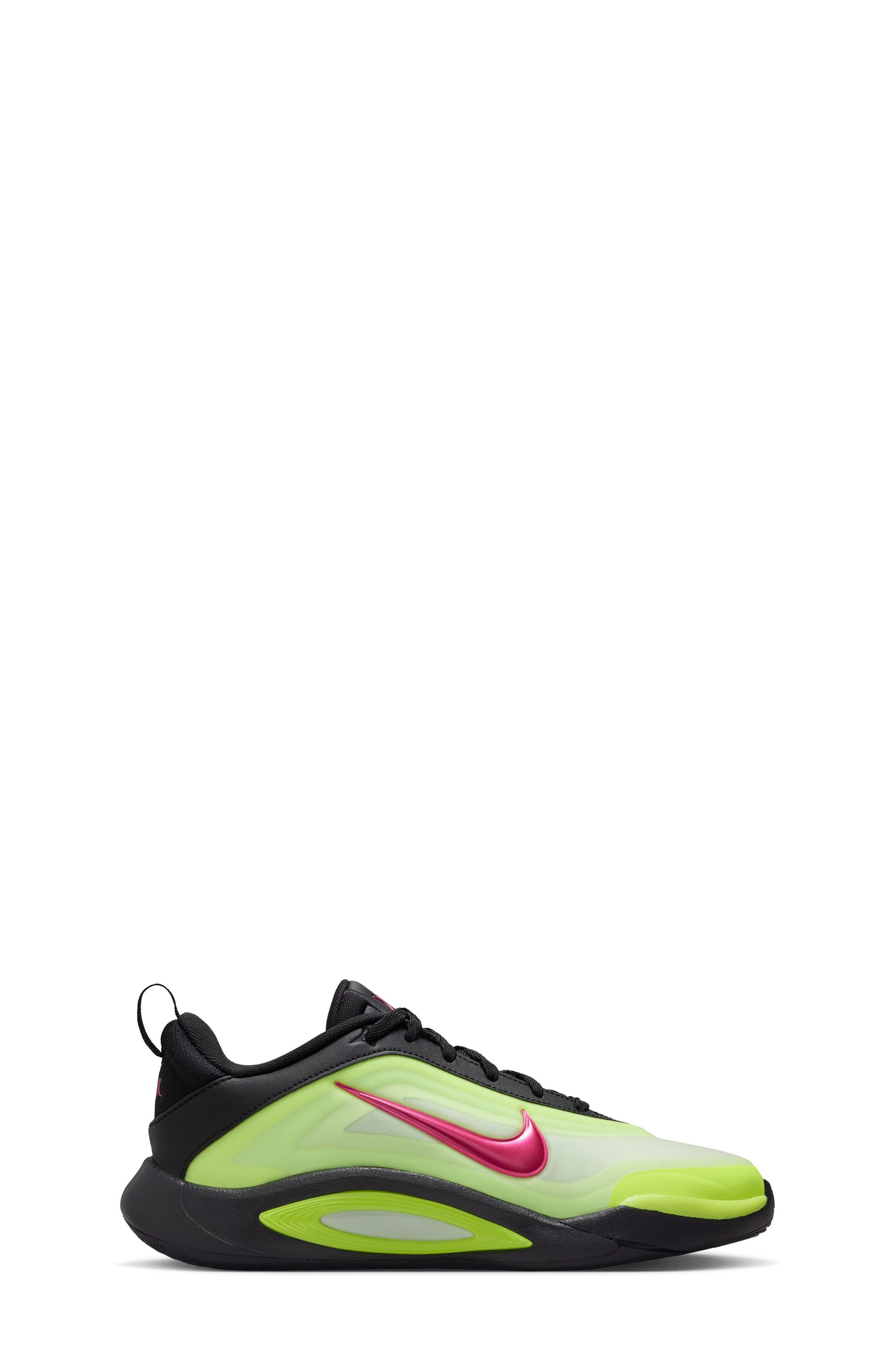 Kids' A One Running Shoe, Alternate, color, BLACK/ PINK/ VOLT GLOW