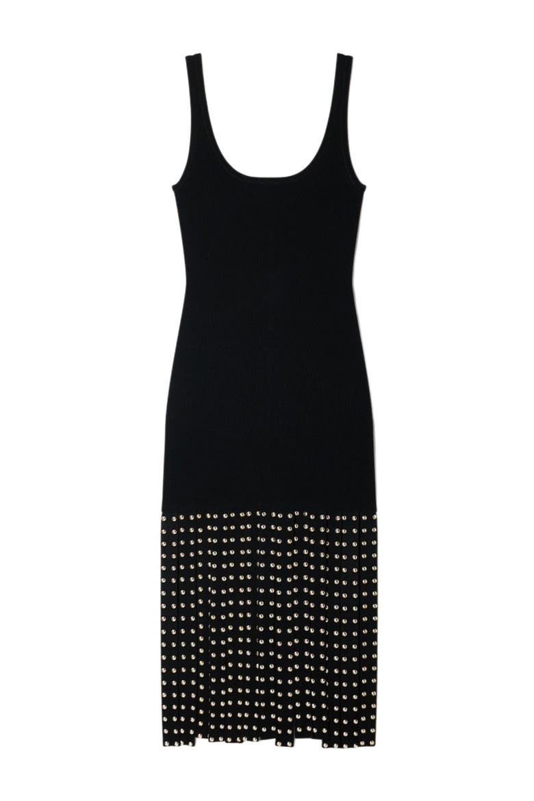 Fringed knit maxi dress, Alternate, color, Black