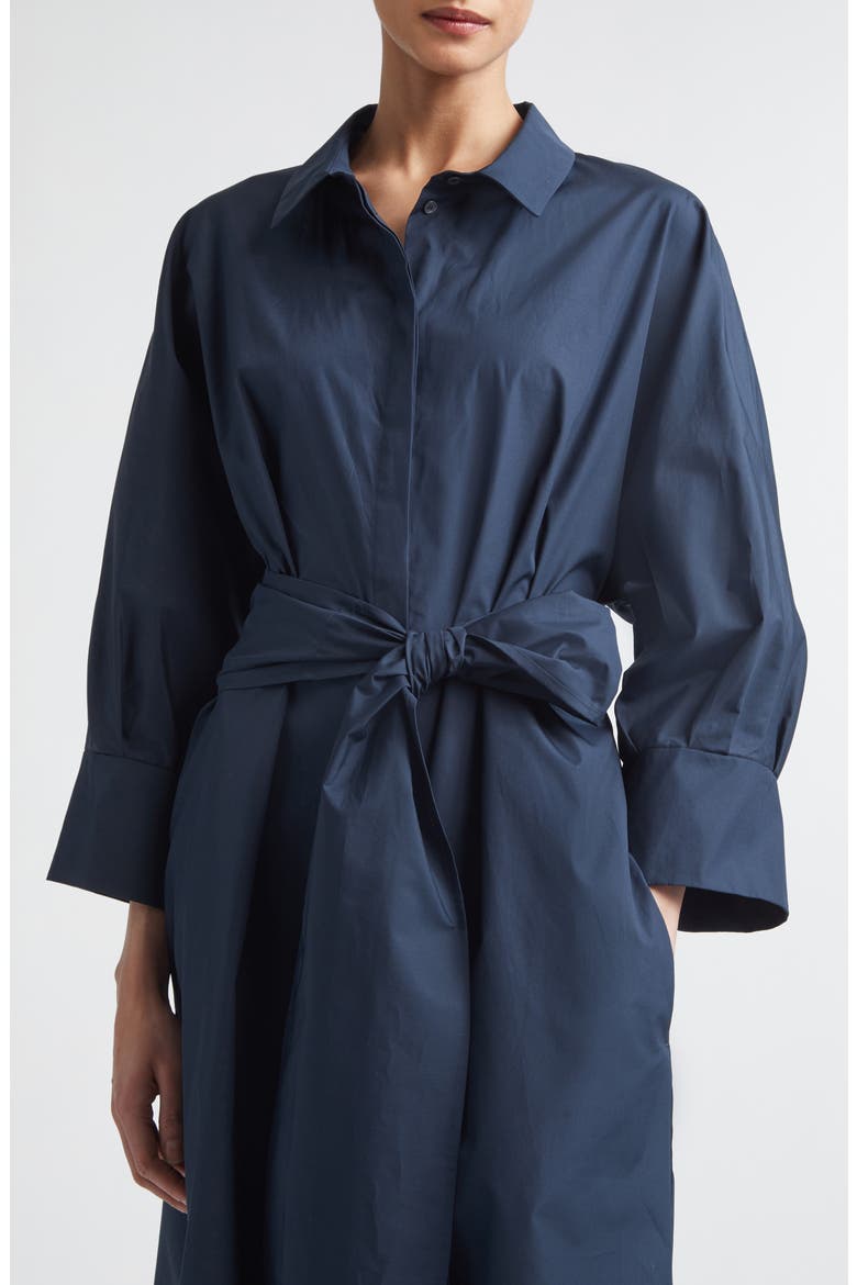 Tabata Long Sleeve Cotton Shirtdress, Alternate, color, MIDNIGHT BLUE