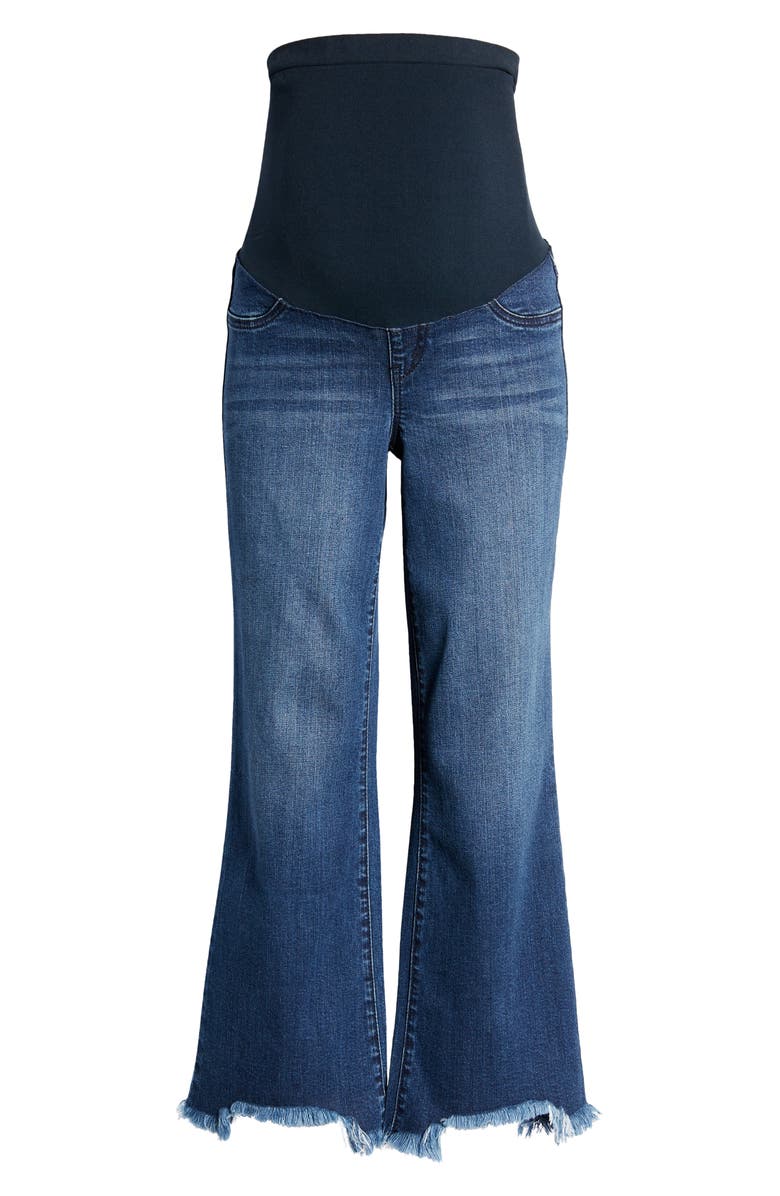 1822 Denim Fray Crop Maternity Jeans, Alternate, color, 