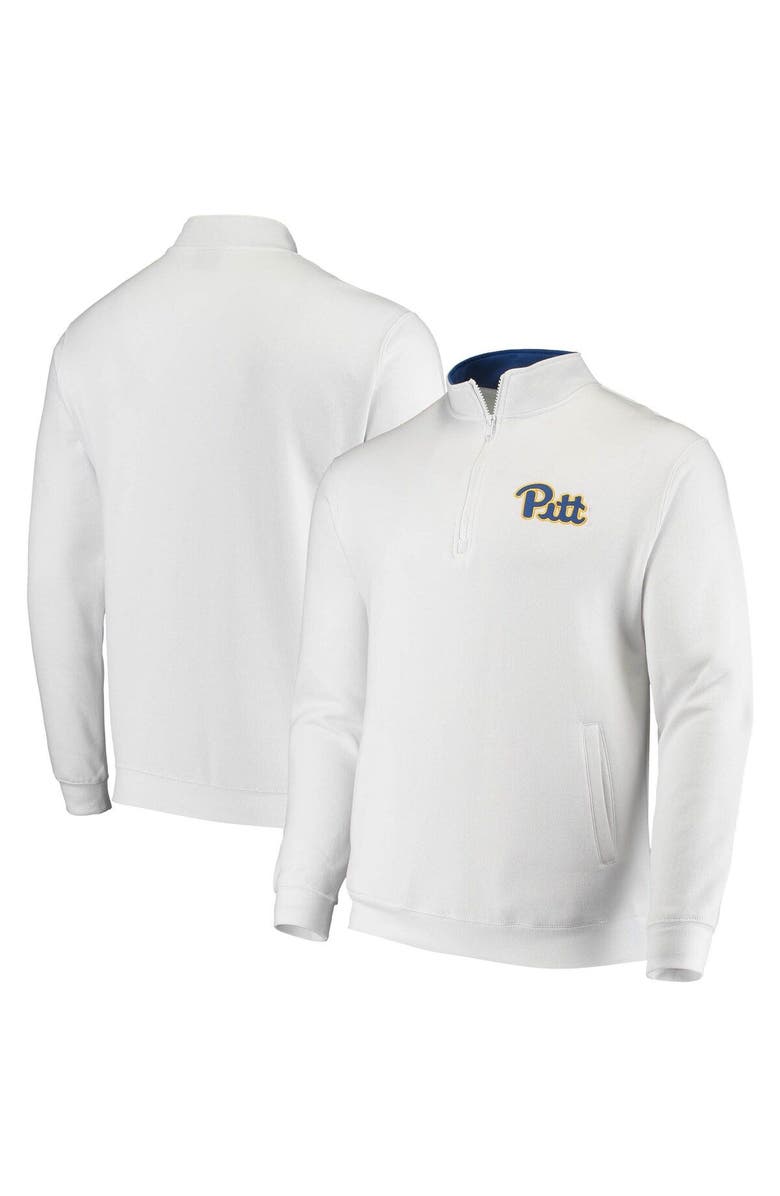 COLOSSEUM Men's Colosseum White Pitt Panthers Tortugas Logo Quarter-Zip Jacket, Alternate, color, White