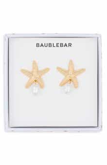 O-Fish-Ally a Star Faux Pearl Drop Statement Earrings