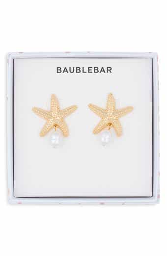 O-Fish-Ally a Star Faux Pearl Drop Statement Earrings