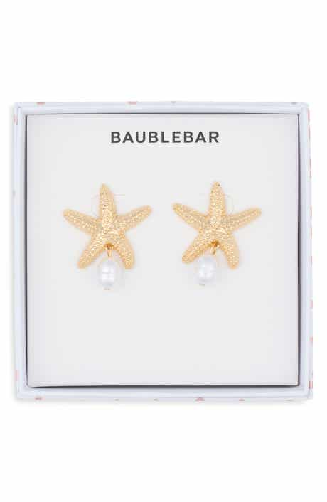 BaubleBar O-Fish-Ally a Star Faux Pearl Drop Statement Earrings