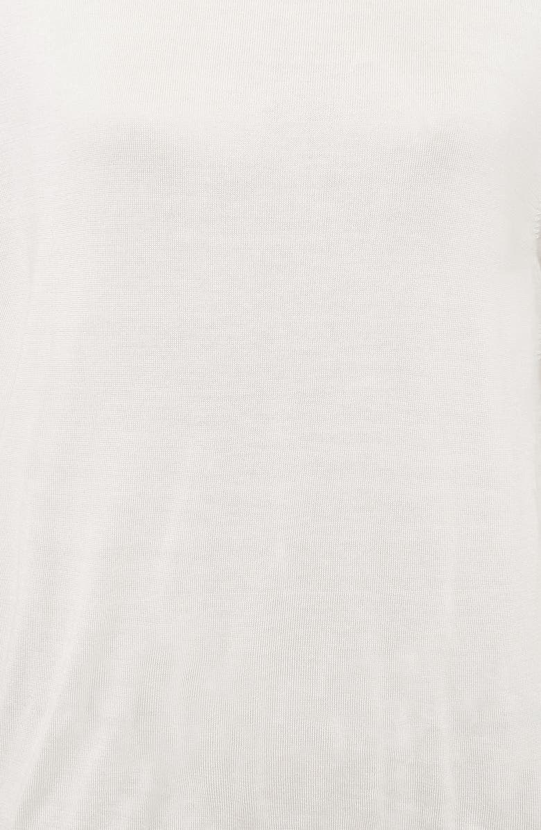 HOUSE OF CB Angel Silk & Wool Blend Mock Neck Sweater, Alternate, color, Ivory