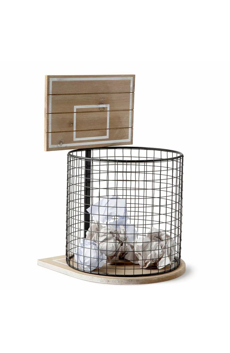 Uncommon Goods Basketball Wastebasket, Alternate, color, Beige