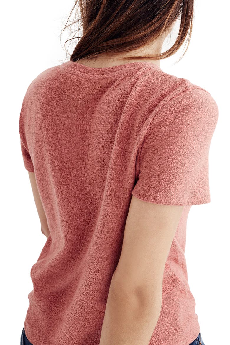 Modern Tie Front Tee, Alternate, color, ROSEWOOD PINK