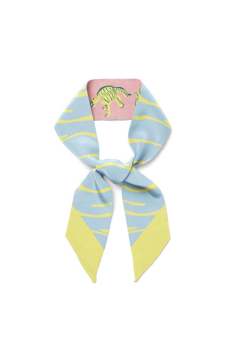 Nodding Tigers Twilly Ribbon Scarf, Alternate, color, Multicolor