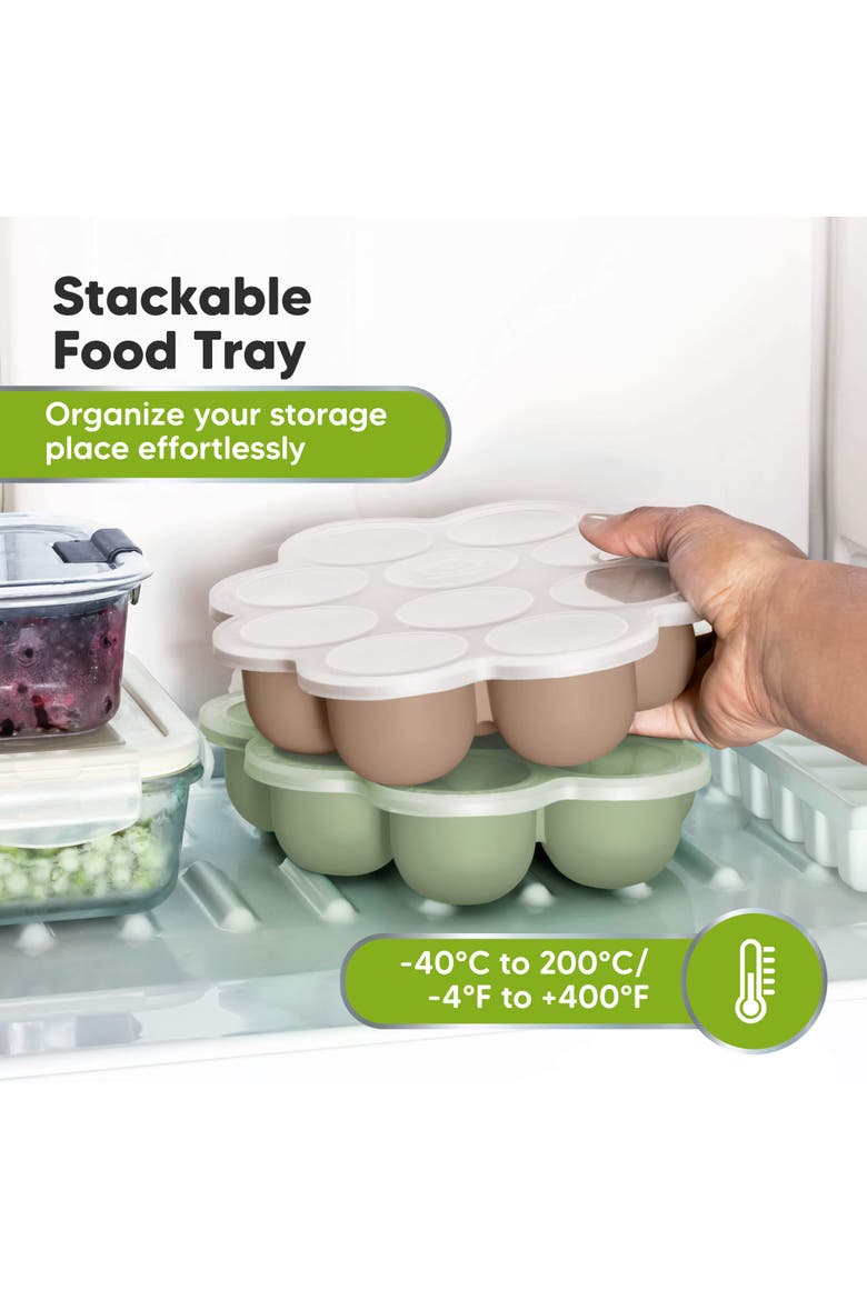 Prep Silicone Baby Food Tray, Alternate, color, Chai Latte/Sage