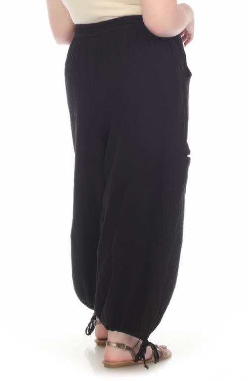 Boho Me Cotton Parachute Pants In Black