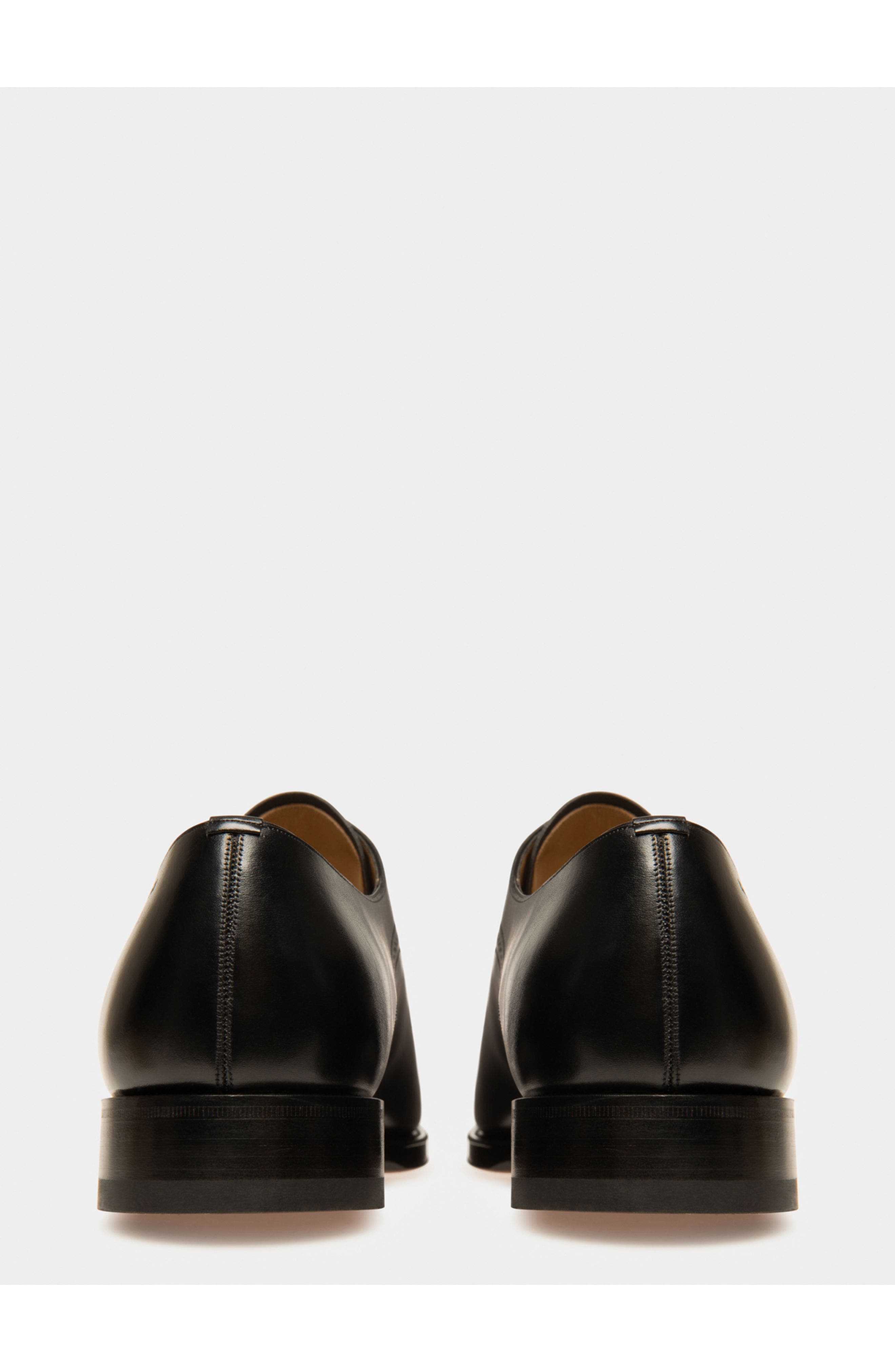 Bally Scanio Men's Leather Oxford Lace-Up Shoe, Alternate, color, Black