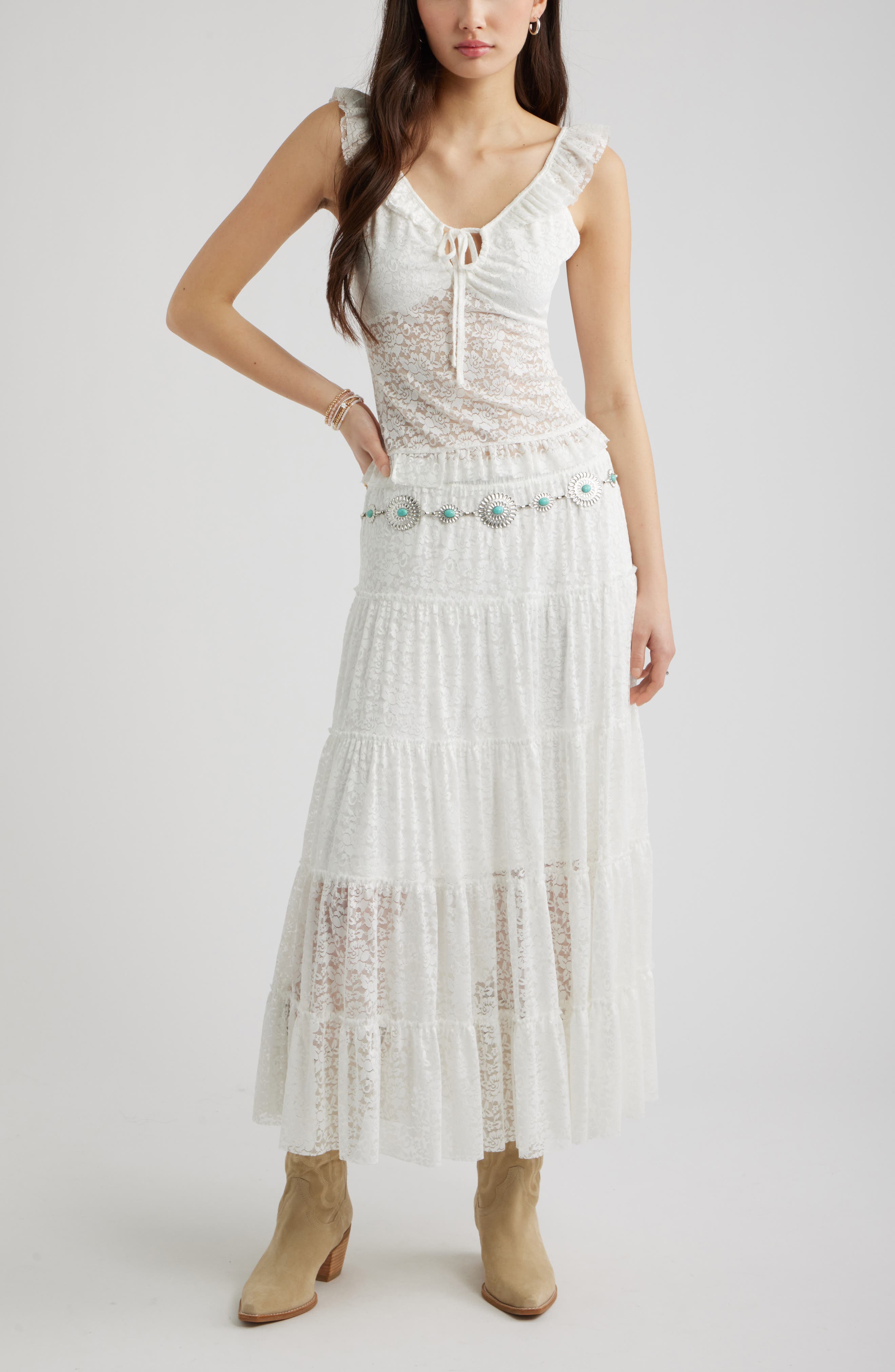 Lace Maxi Skirt - image 4