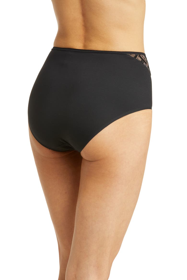 Graphic Allure High Waist Support Briefs, Alternate, color, BLACK-11