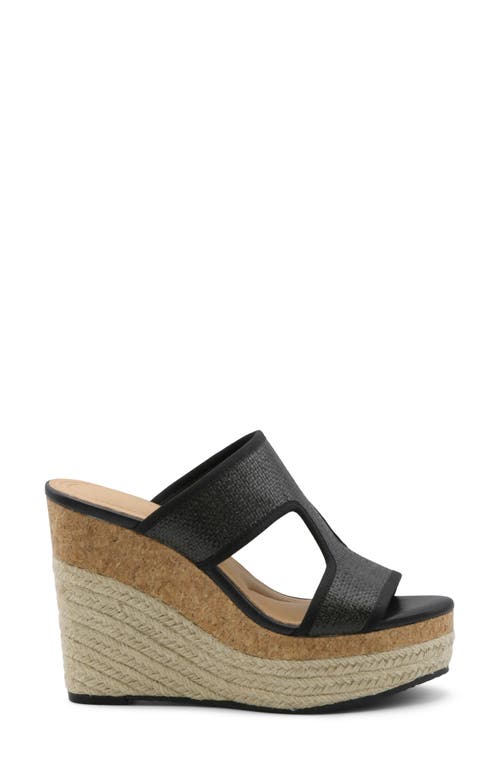 Adrienne Vittadini Casia Wedge Sandal In Black