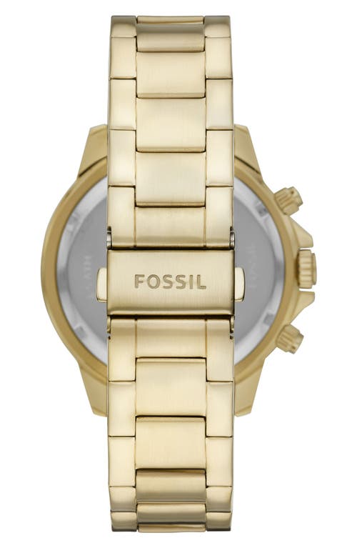 Fossil Bannon Multifunction Gold-tone Stainless Steel Watch, 45mm In Gold