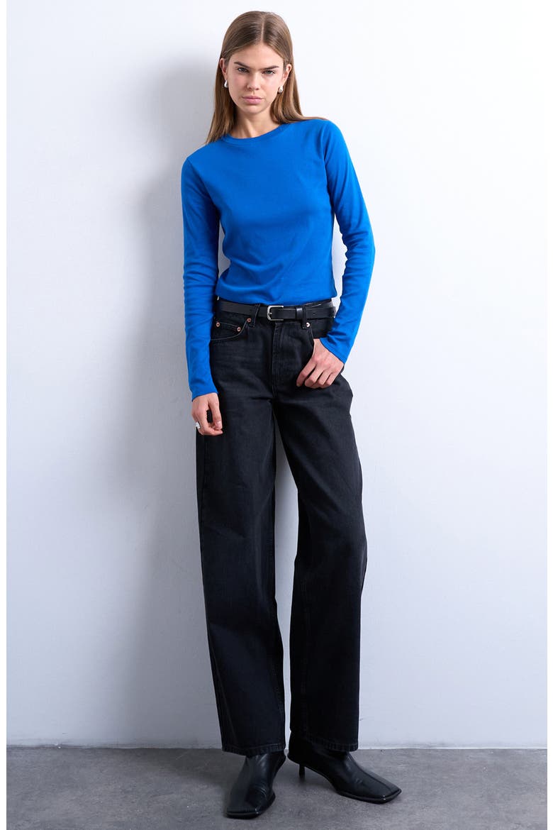 Everyday Long Sleeve T-Shirt, Main, color, MEDIUM BLUE