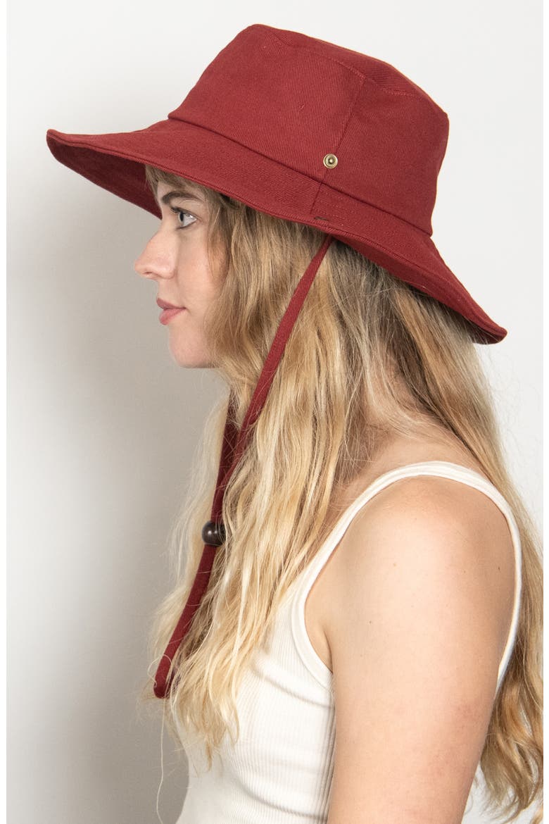 Twill Bucket Hat, Alternate, color, WINE