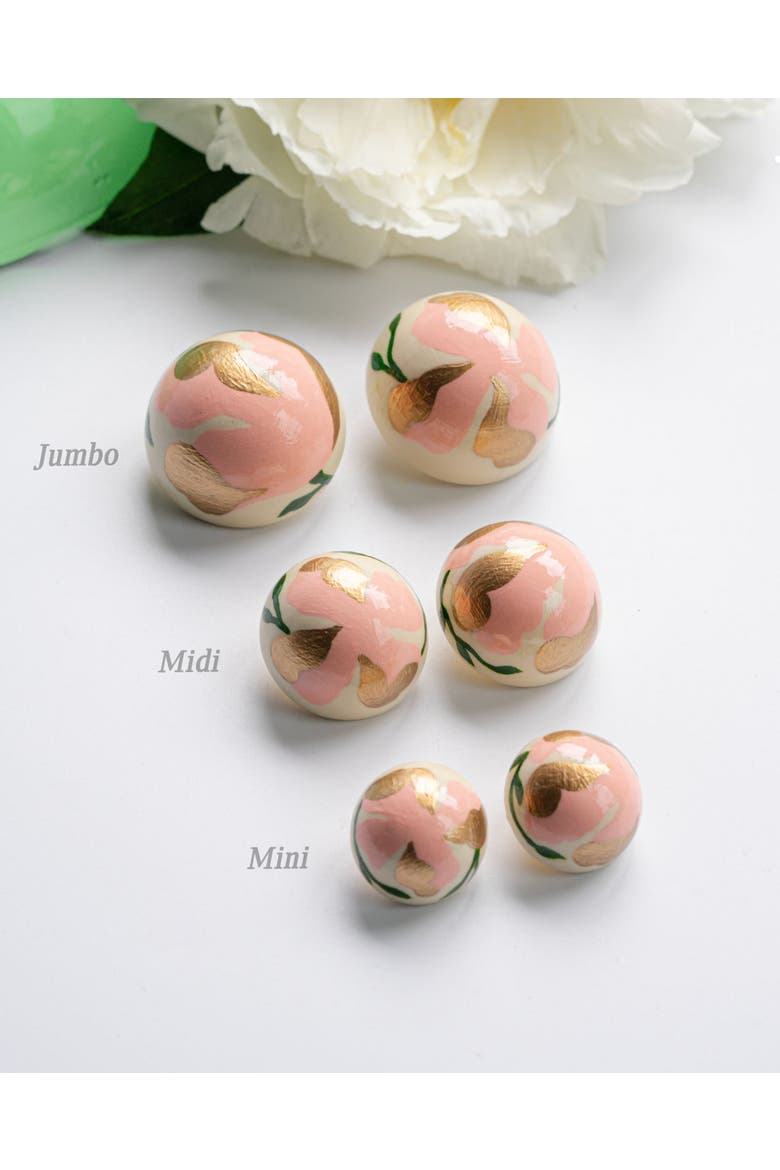 Gaia Floral Mini Earrings, Alternate, color, Powder Pink