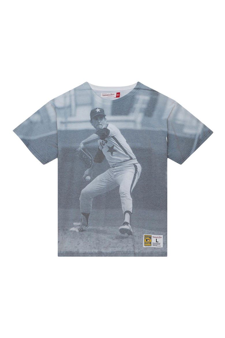 Men's Mitchell & Ness Nolan Ryan Houston Astros Cooperstown Collection Highlight Sublimated Player Graphic T-Shirt, Alternate, color, White