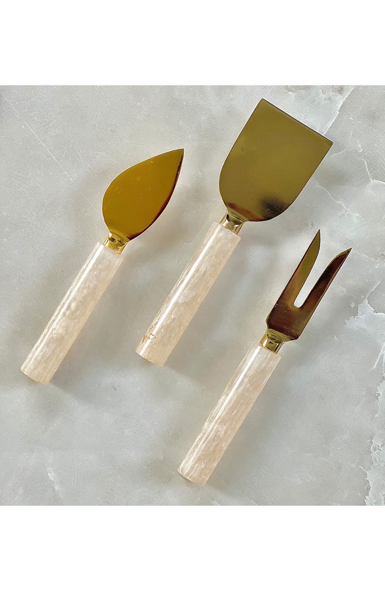 Tiramisu 3-Piece Cheese Serving Set, Alternate, color, Ivory