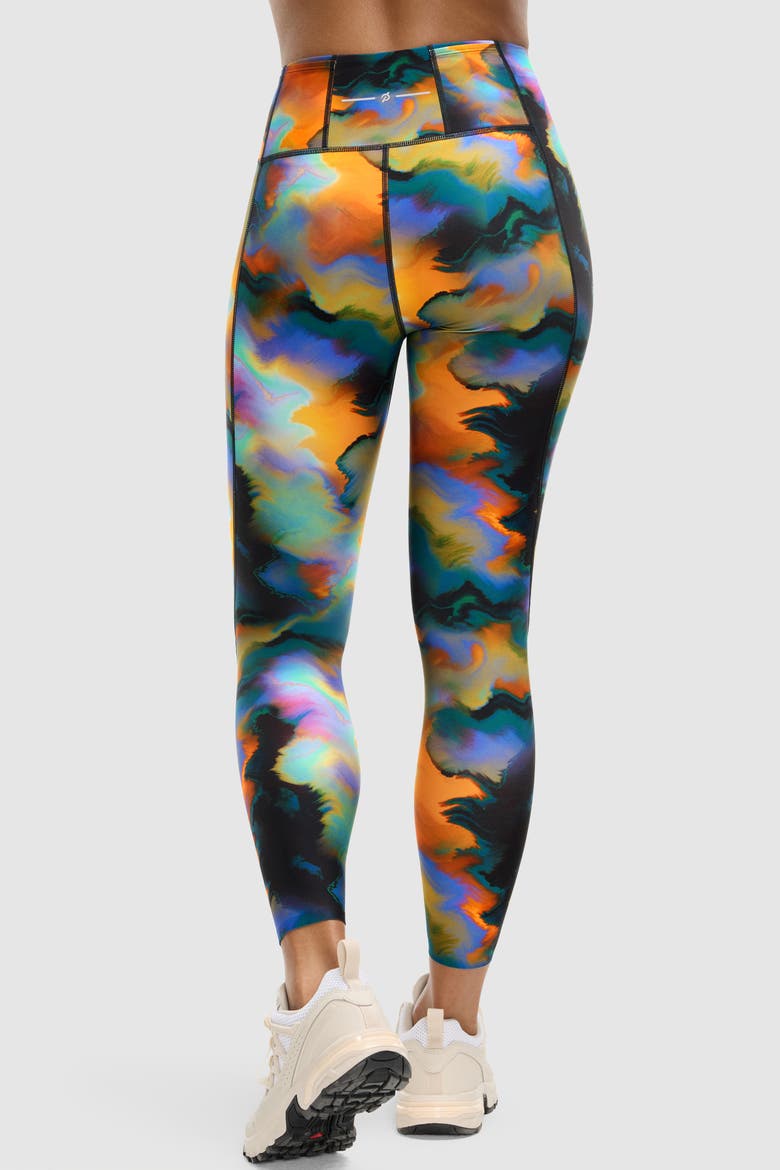 Printed PaceForm Laser Perforated Legging, Alternate, color, Heatmap Print