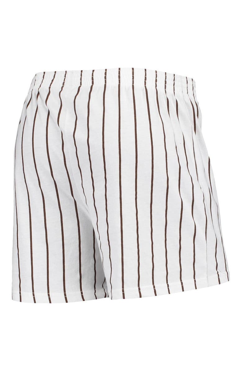 CONCEPTS SPORT Men's Concepts Sport White San Diego Padres Vigor Pinstripe Boxer Shorts, Alternate, color, White