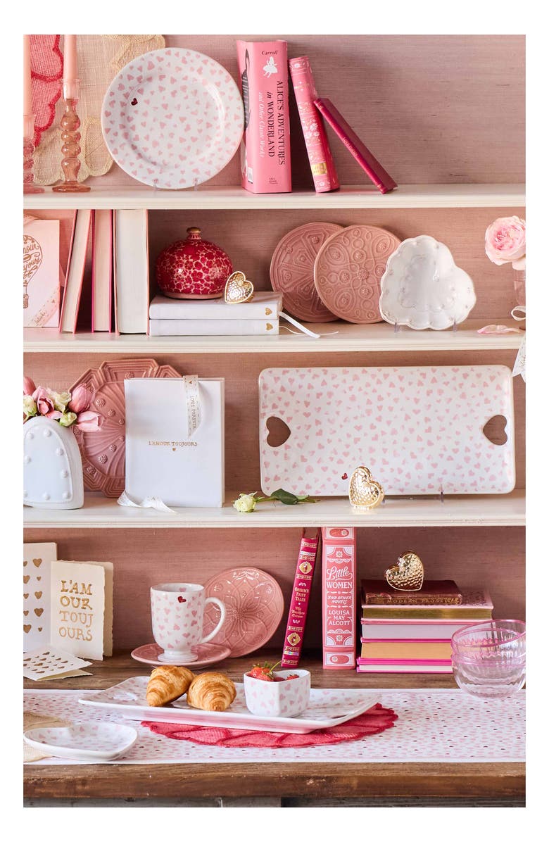 Juliska Love You More Ceramic Hostess Tray, Alternate, color, Pink