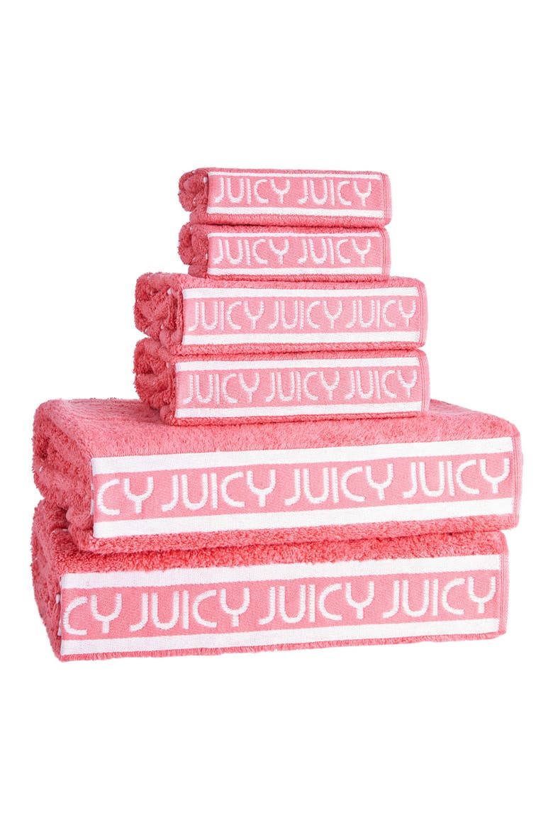 Luxurious 6-Piece Towel Set, Main, color, PINK CORAL