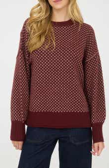 Blu Pepper Mini Jacquard Crewneck Sweater