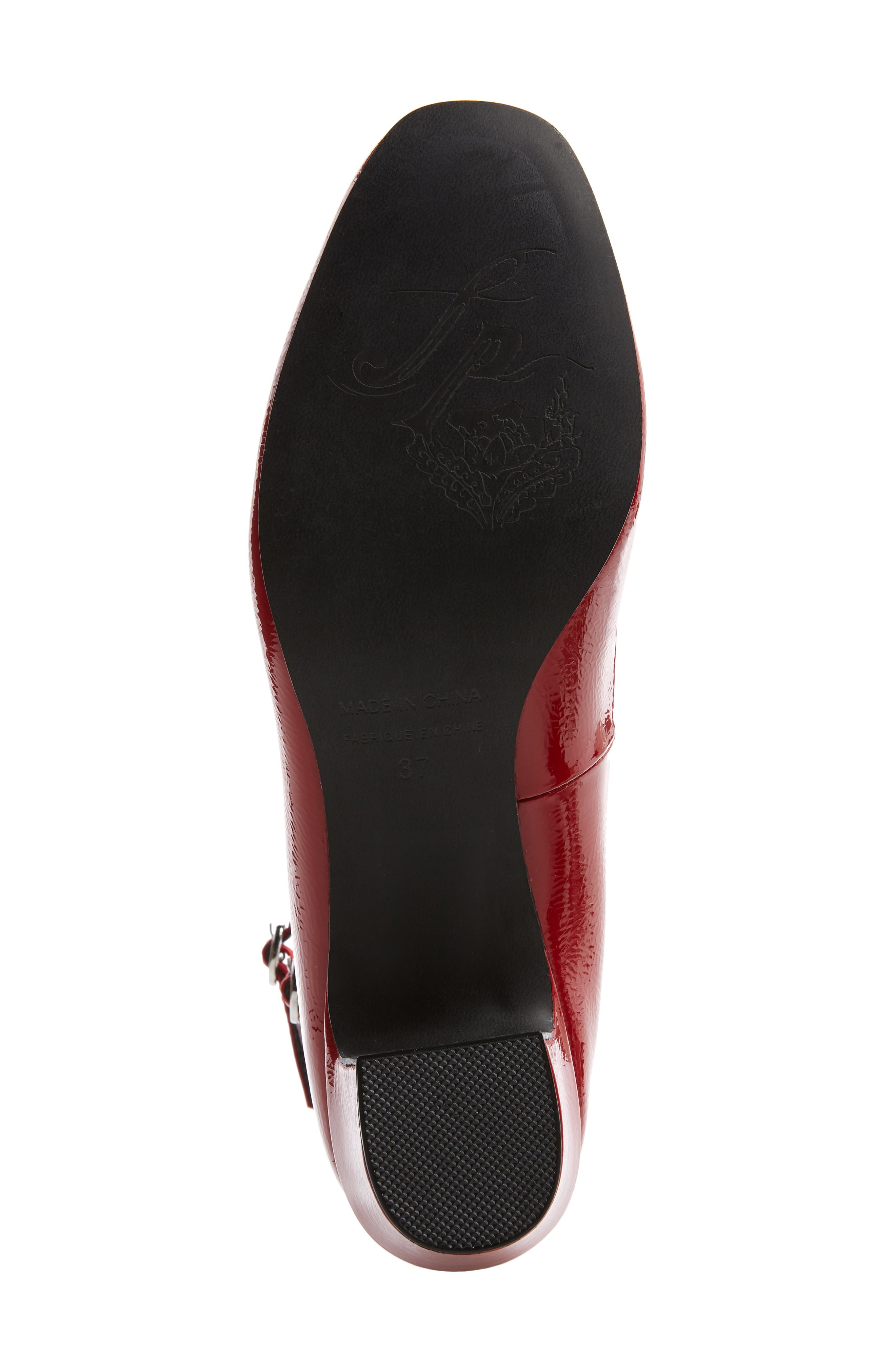 Lana Ankle Strap Pump, Alternate, color, RED PATENT LEATHER