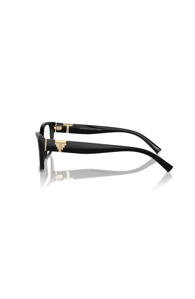 Tiffany & Co. 54mm Rectangle optical glasses, Alternate, color, Black