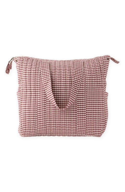 Gingham Convertible Diaper Bag