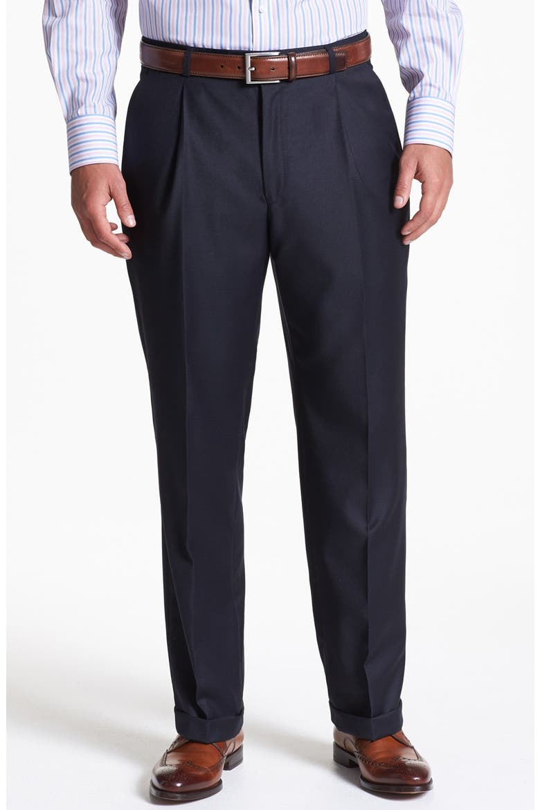 Navy Worsted Wool Suit, Alternate, color, NAVY