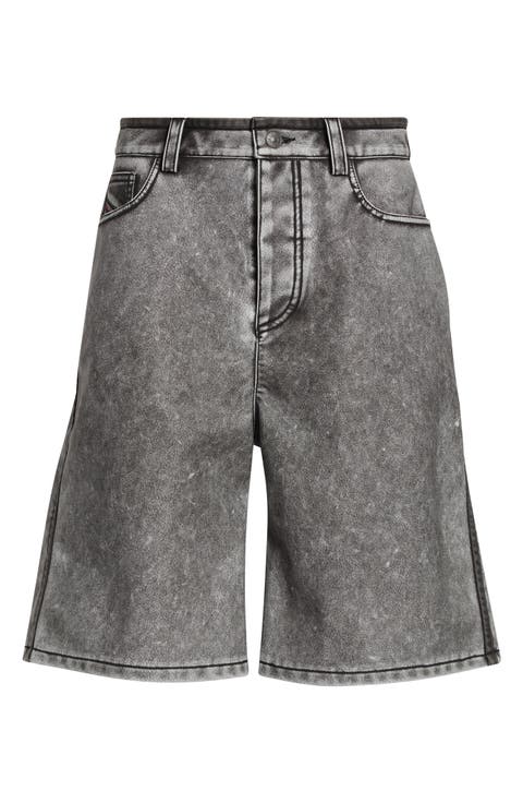 P-Arlor Faux Leather Bermuda Shorts