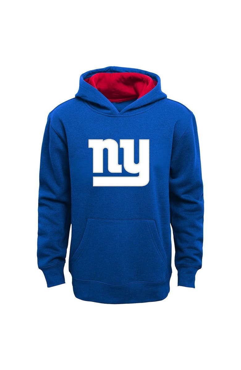 Outerstuff Youth Royal New York Giants Fan Gear Prime Pullover Hoodie, Main, color,