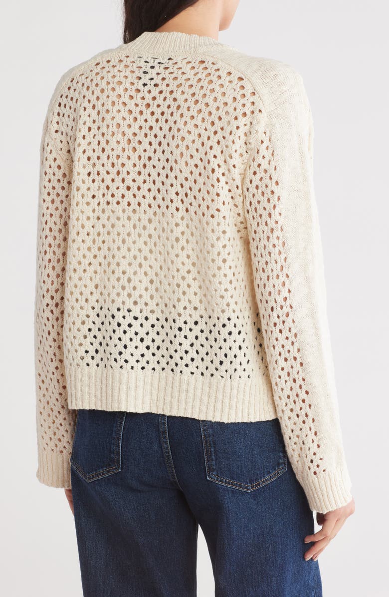 Design History Open Knit Cardigan, Alternate, color,