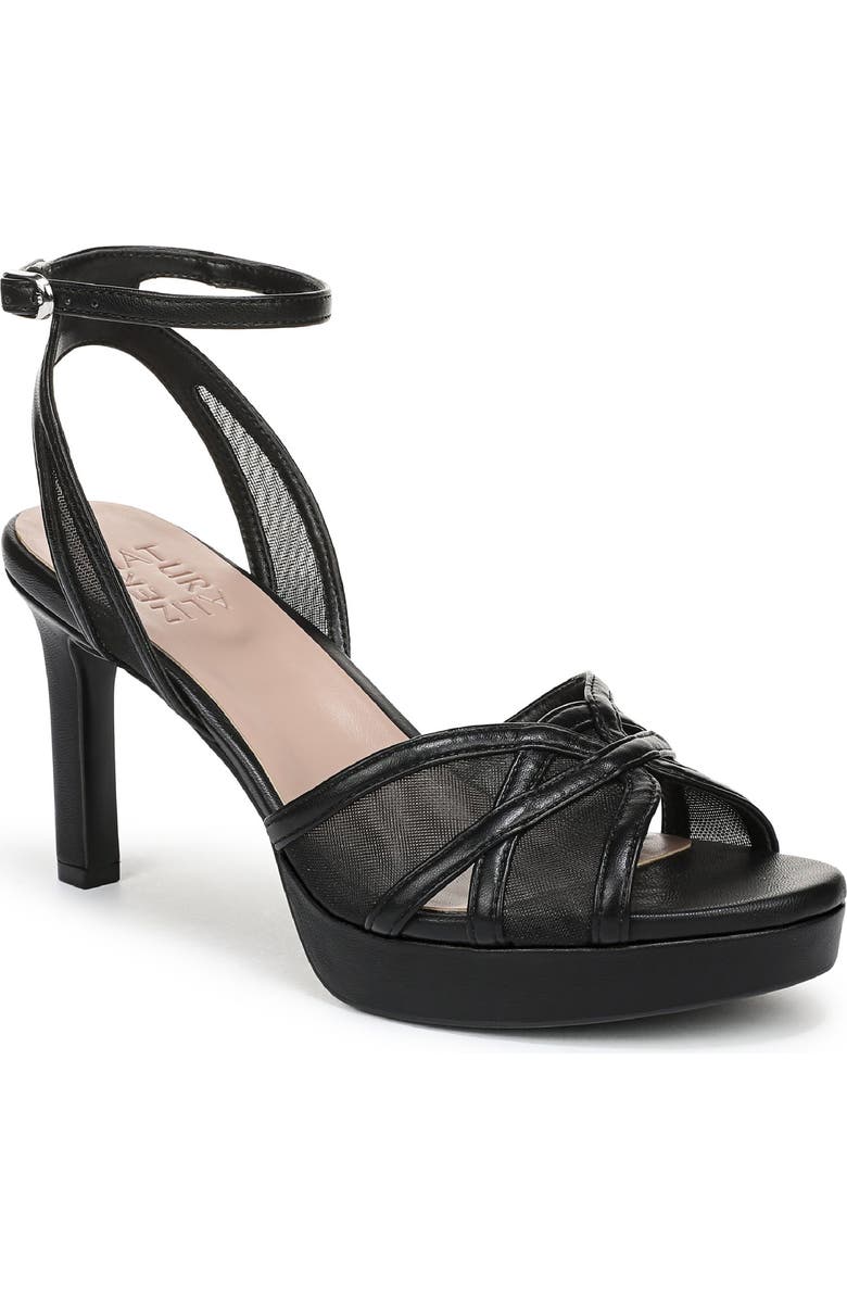 Naturalizer Adara Platform Sandal, Main, color, Black Mesh Faux Leather