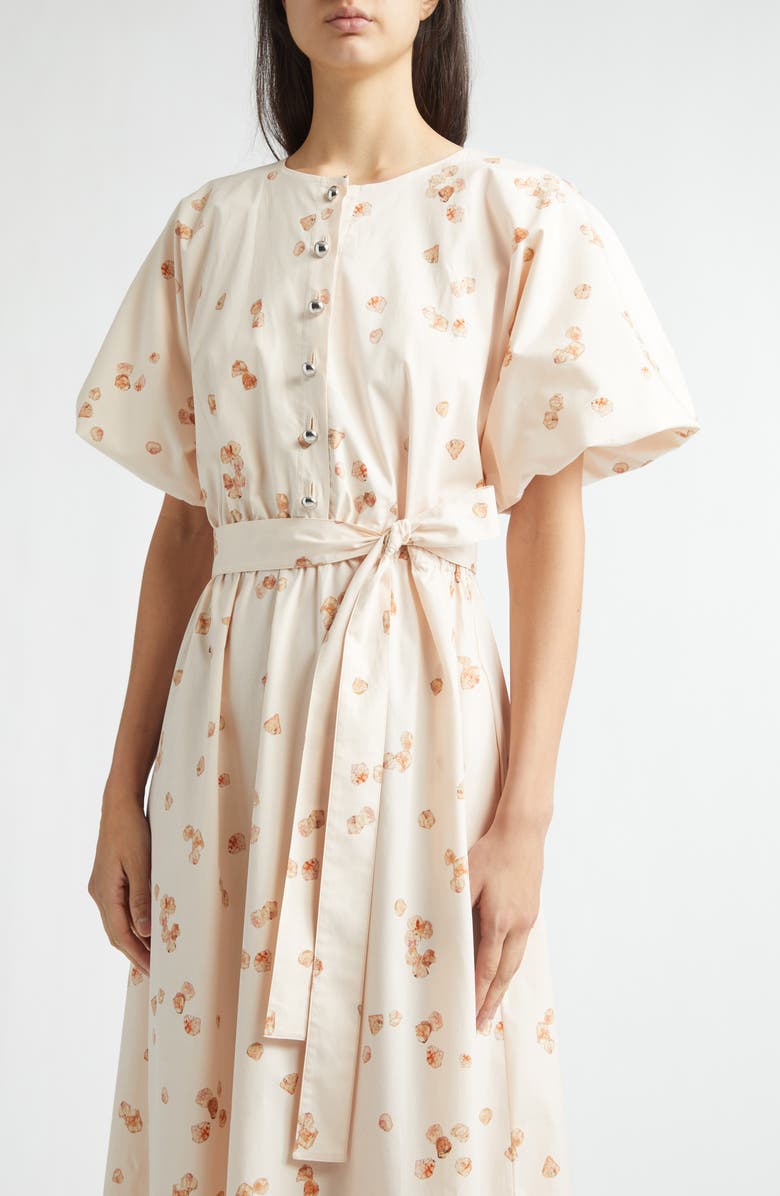 Altuzarra Paulina Petal Print Shirtdress, Alternate, color, 416689 Pale Blush Ao Petals