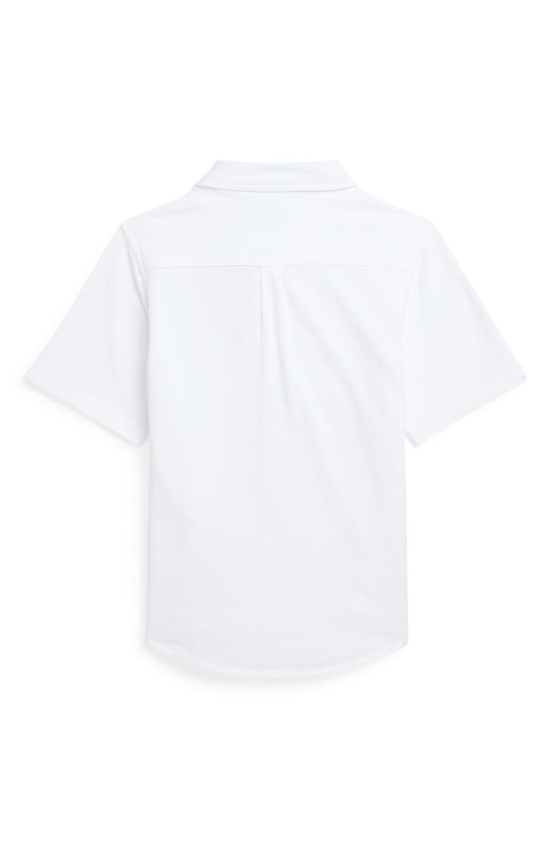 Polo Ralph Lauren Kids' Short Sleeve Cotton Piqué Button-Down Shirt, Alternate, color, 