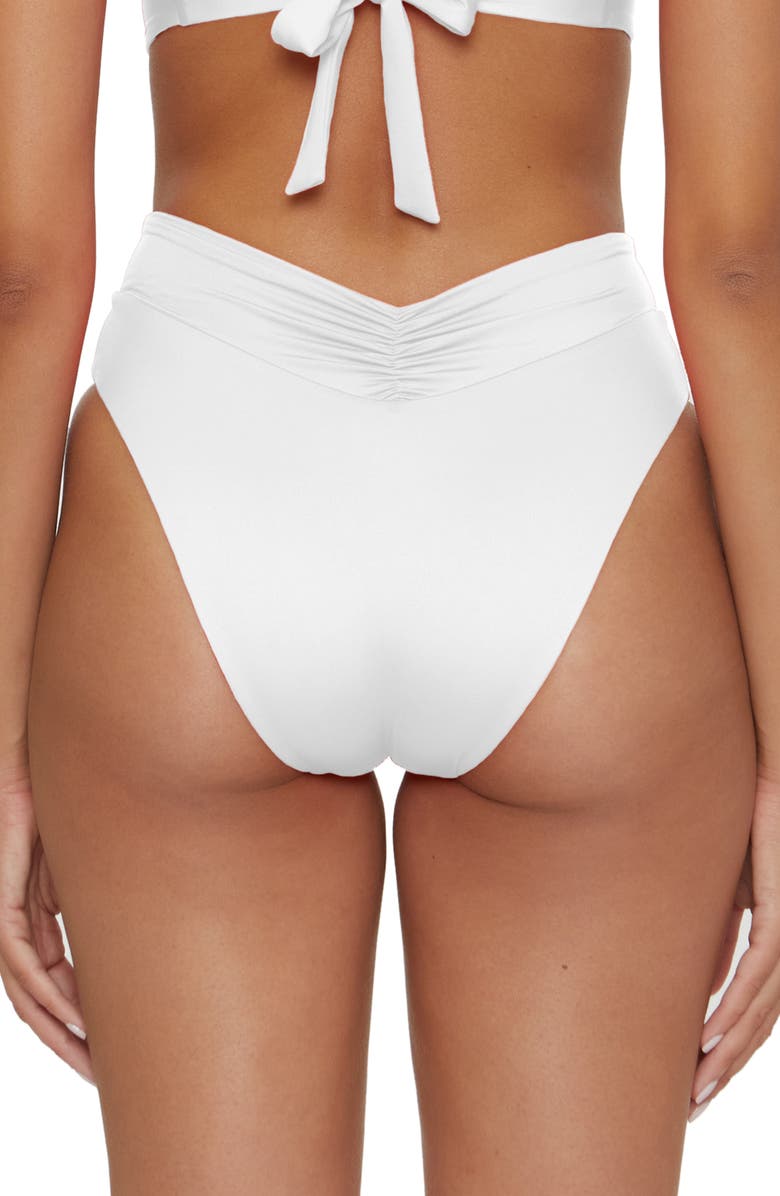 Becca Color Code High Waist Bikini Bottoms, Alternate, color, White