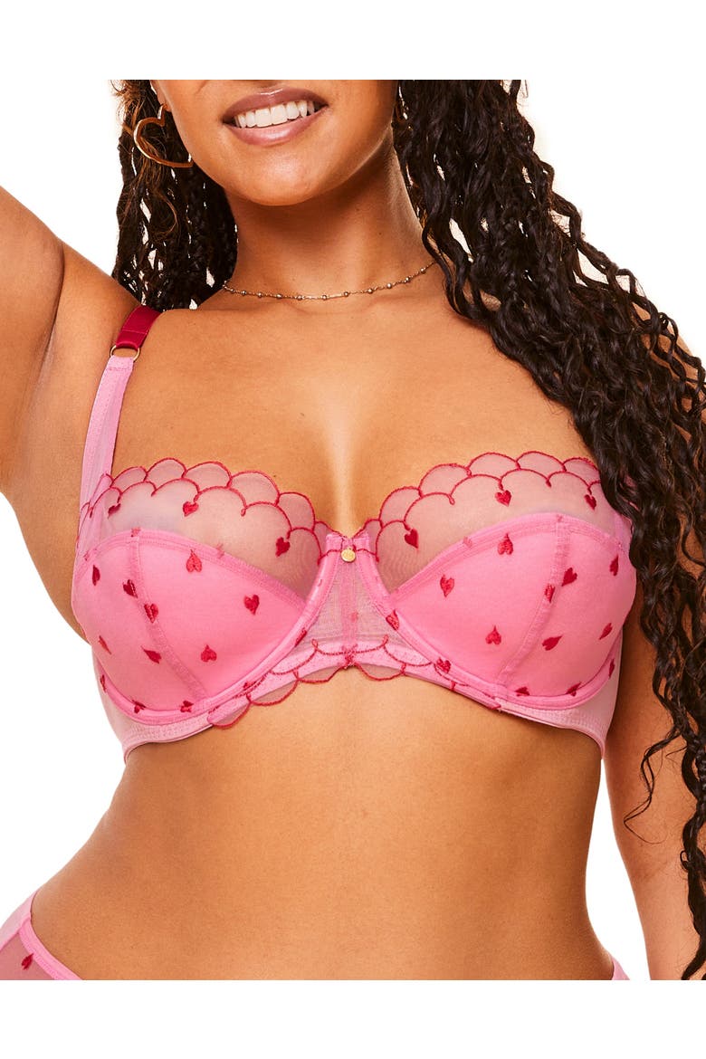 Bettie Contour Balconette Bra, Alternate, color, Medium pink
