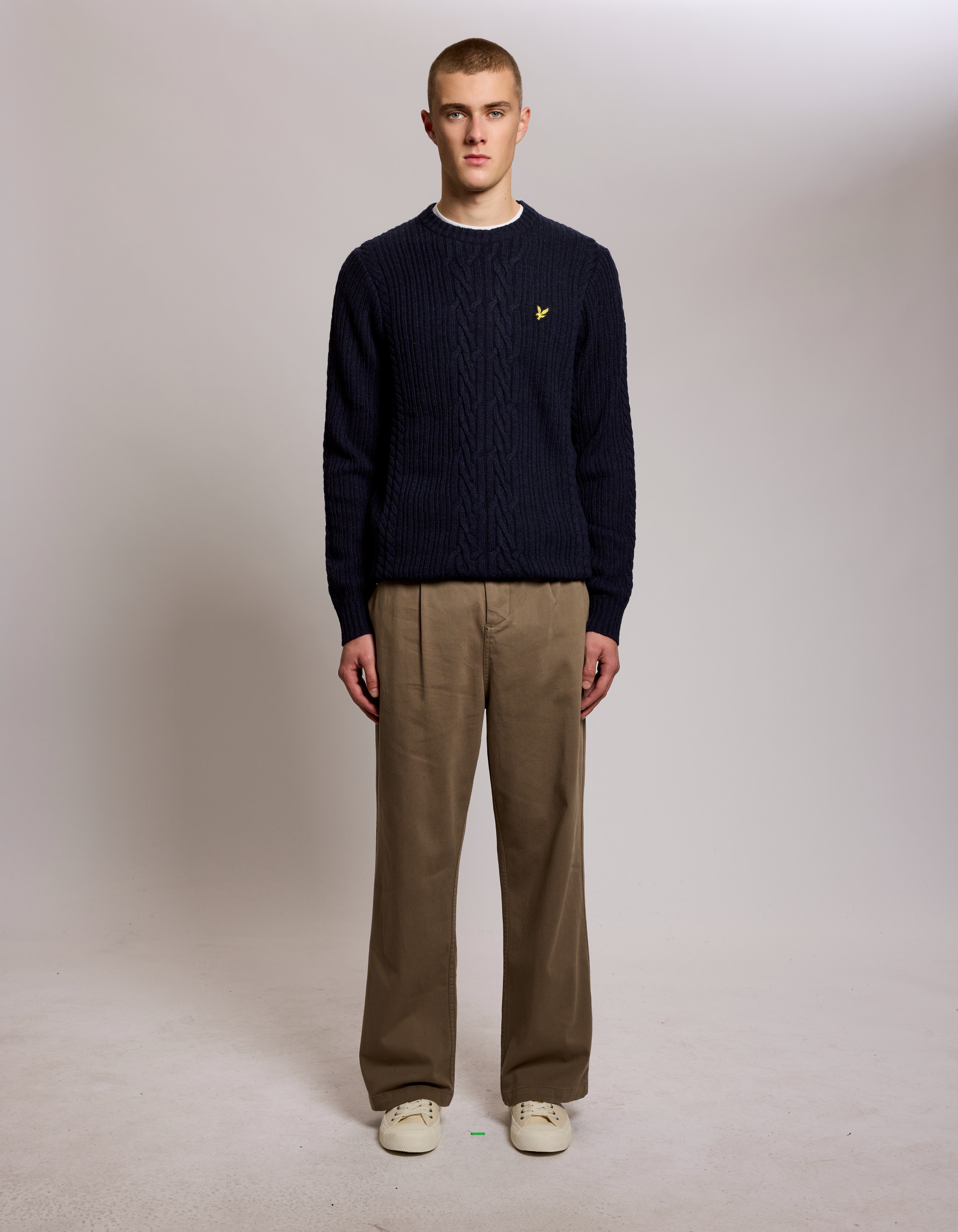 Ribbed Cable Knit Long Sleeve Sweater - image 2