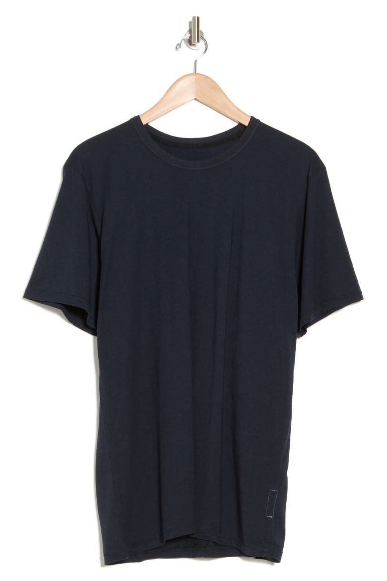 Crewneck Cotton Blend T-Shirt, Alternate, color, NAVY