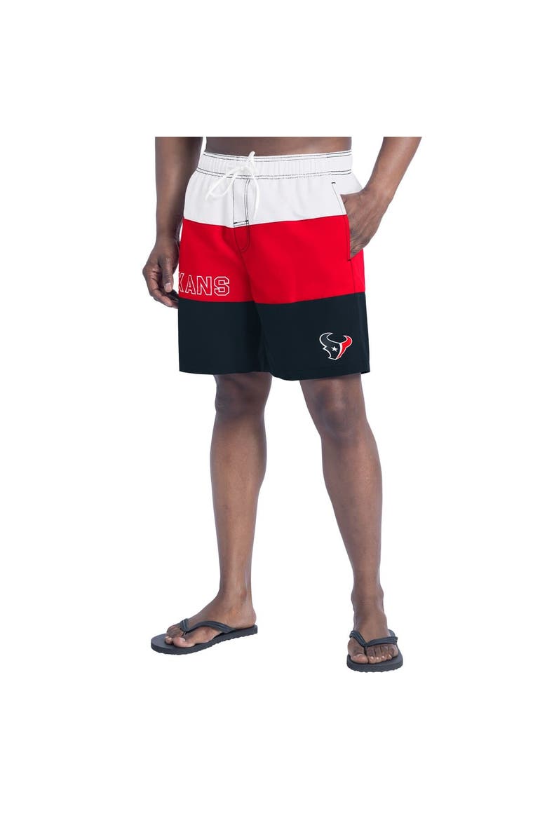 Men's G-III Sports by Carl Banks  Navy/Red Houston Texans Sunrise Volley Swim Shorts, Alternate, color, Navy