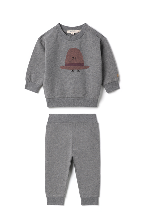 2 Piece Hat Print Fleece Sweatshirt & Pants (Baby)