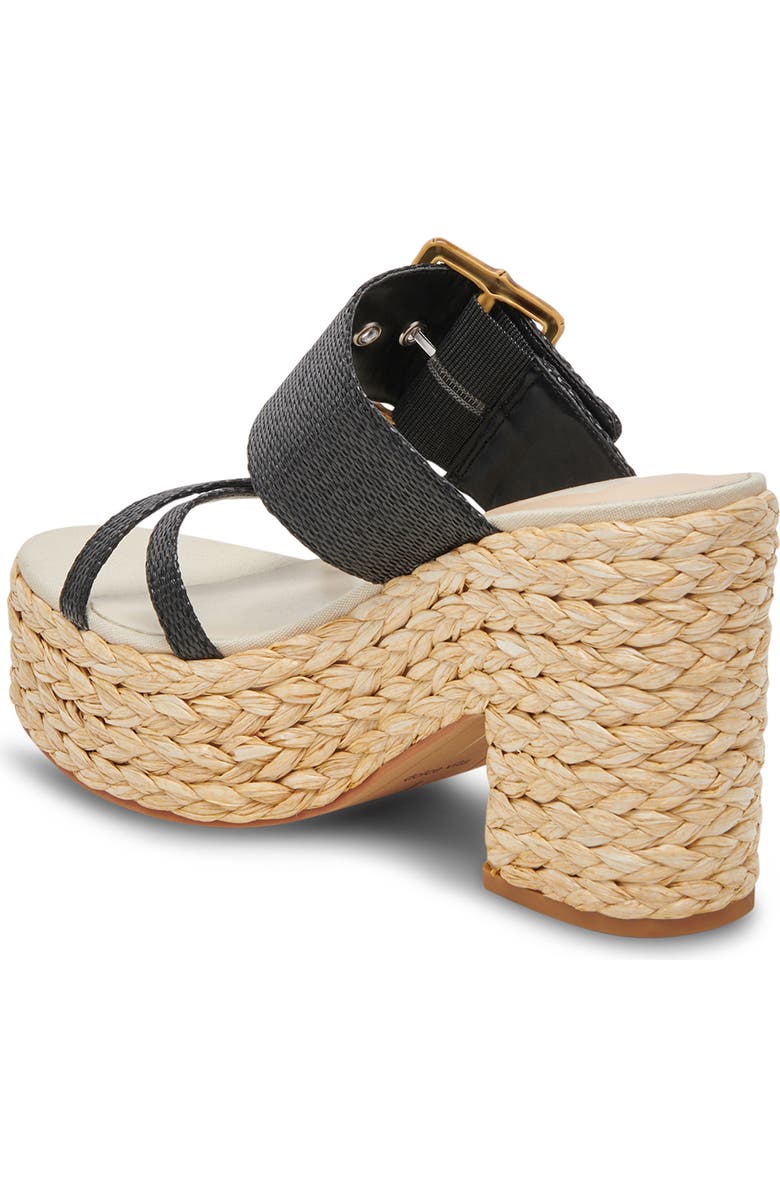 Dolce Vita Edwina Raffia Platform Slide Sandal, Alternate, color,