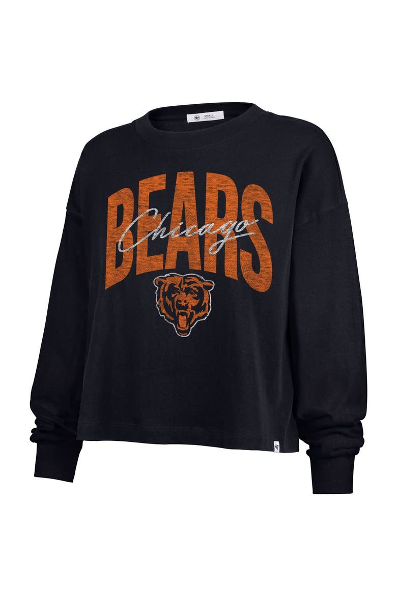 Women's '47 Navy Chicago Bears Muse Sydney Long Sleeve T-Shirt, Alternate, color, Navy