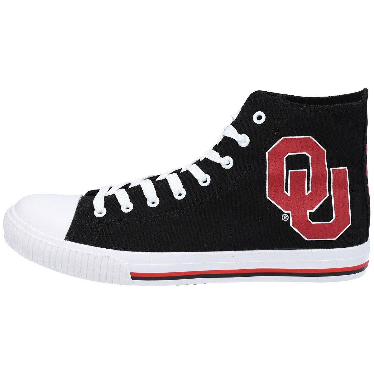 FOCO Men's FOCO Oklahoma Sooners Big Logo High Top Canvas Shoes, Alternate, color, 