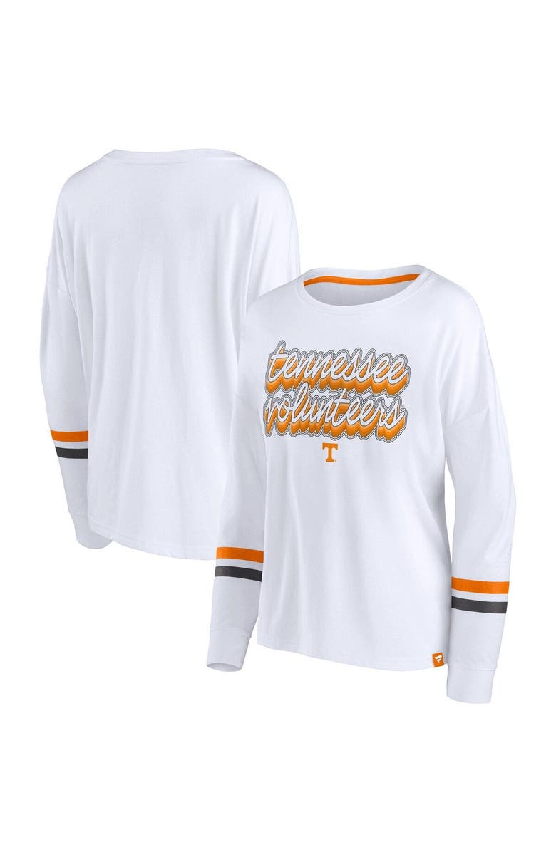 FANATICS Women's Fanatics Branded White Tennessee Volunteers Retro Power Striped Long Sleeve T-Shirt, Alternate, color, 